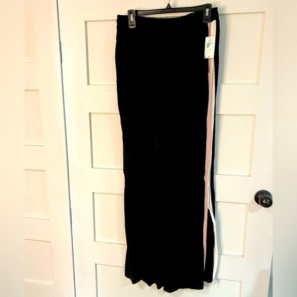 NWT jeans by buffalo black w/Pink& white stripe pants M - Picture 1 of 7